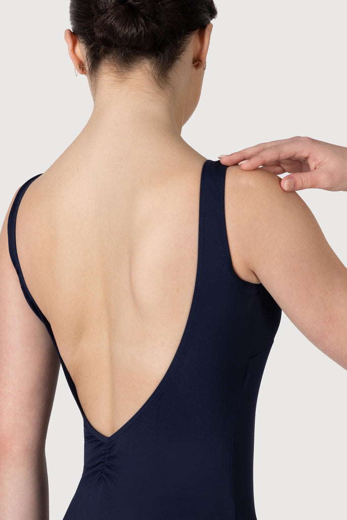  L3866SB - Bloch Microlux™ Gayleena Empire Gathered Front Wide Strap Leotard in  colour

