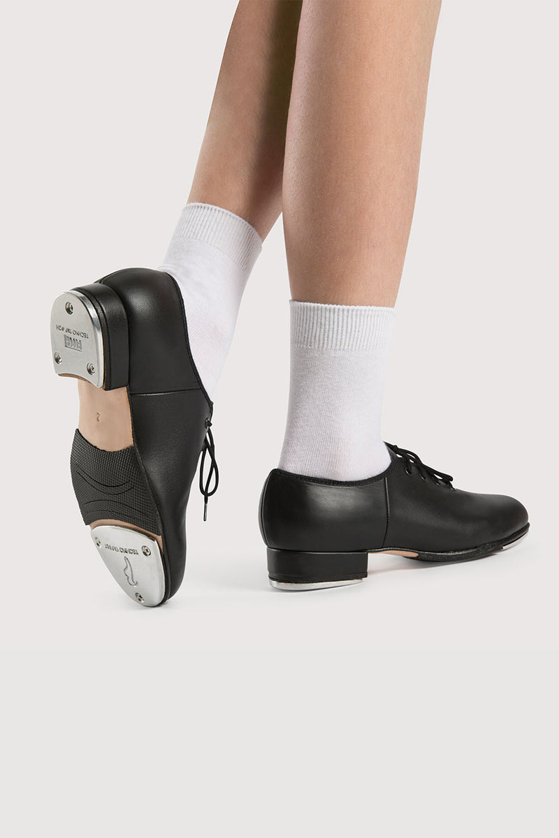 Bloch S0388L | Zwarte Lederen Dames Tap Dansschoenen | Met Splitzool En Vetersluiting Tap Flex S0388l 640x640