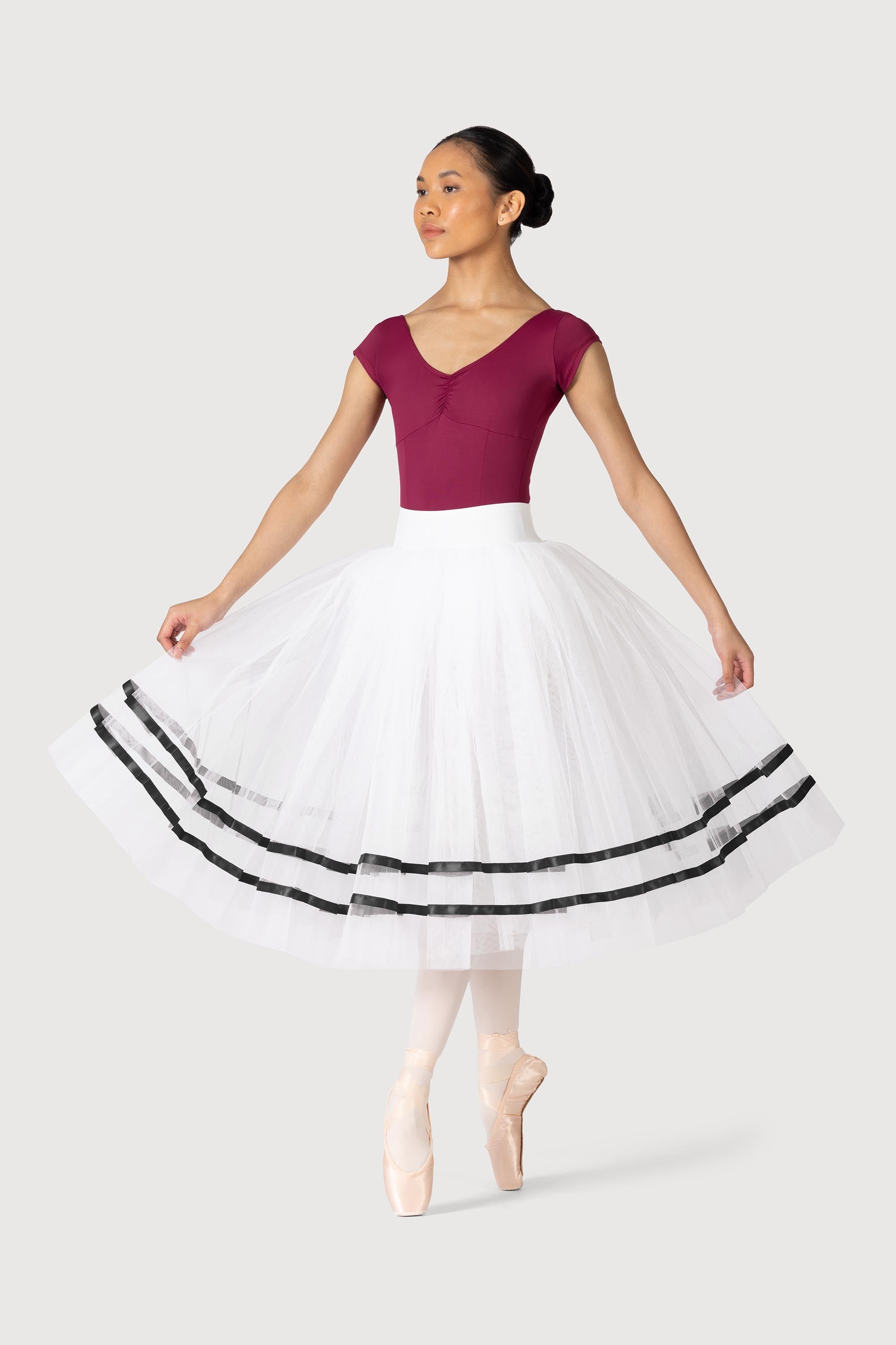R0131L Bloch Giselle Womens Ribbon Romantic ½ Tutu Skirt