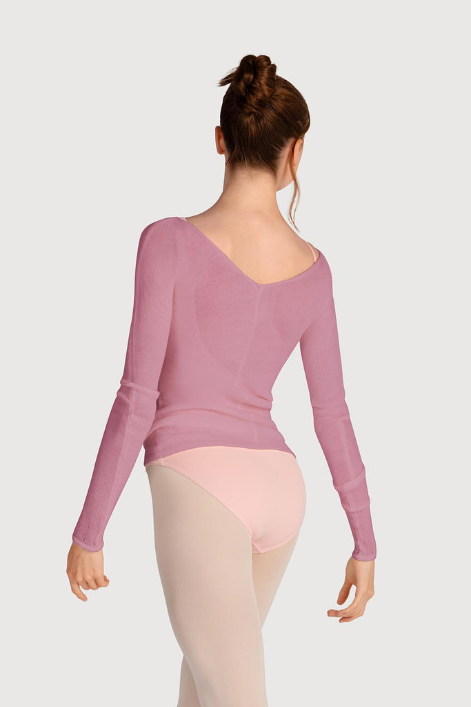  Z0105 - Bloch Kara Long Sleeve V Womens Top in  colour
