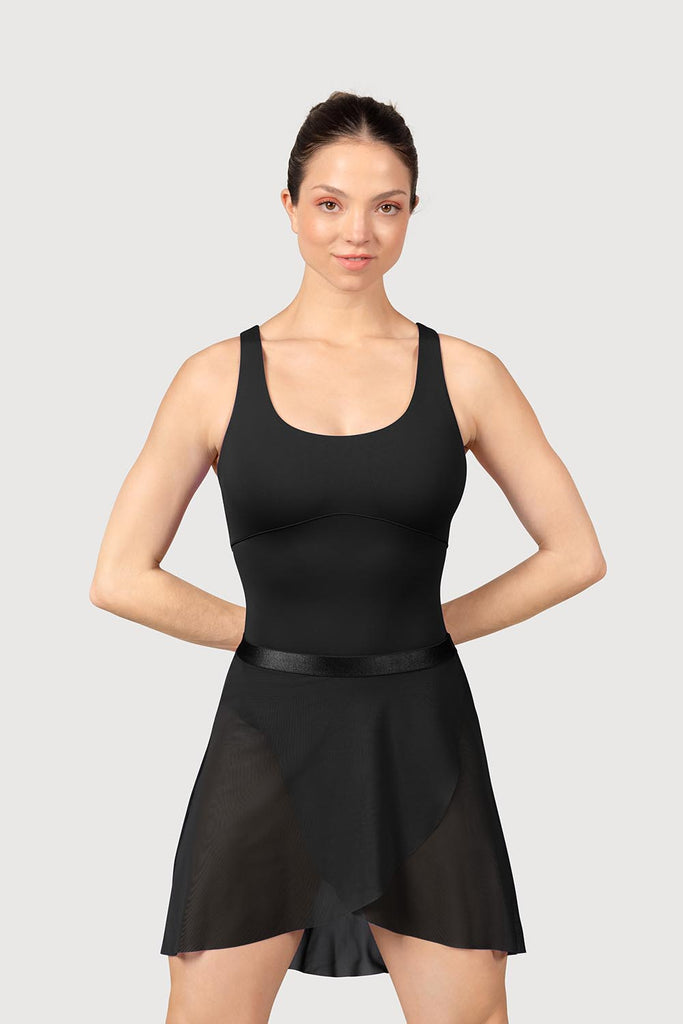  AM5166 - Mirella Womens Fixed Wrap Mesh Skirt in  colour
