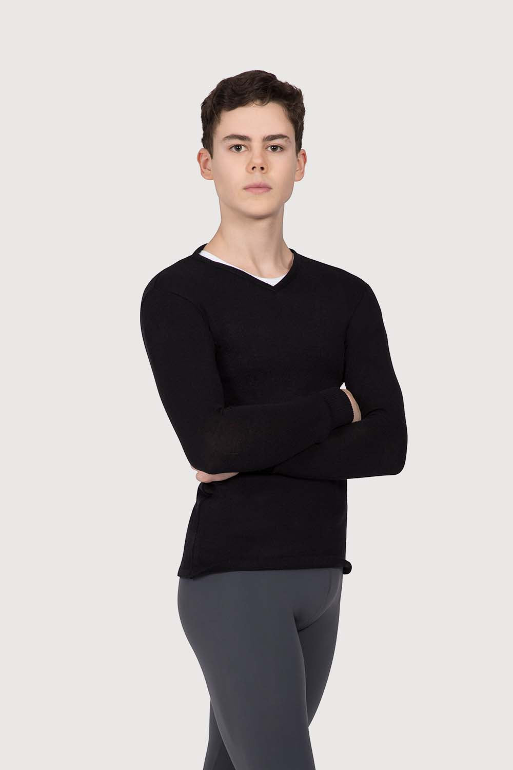 Z0107M Bloch Vancouver V Neck Long Sleeve Mens Knitted Top