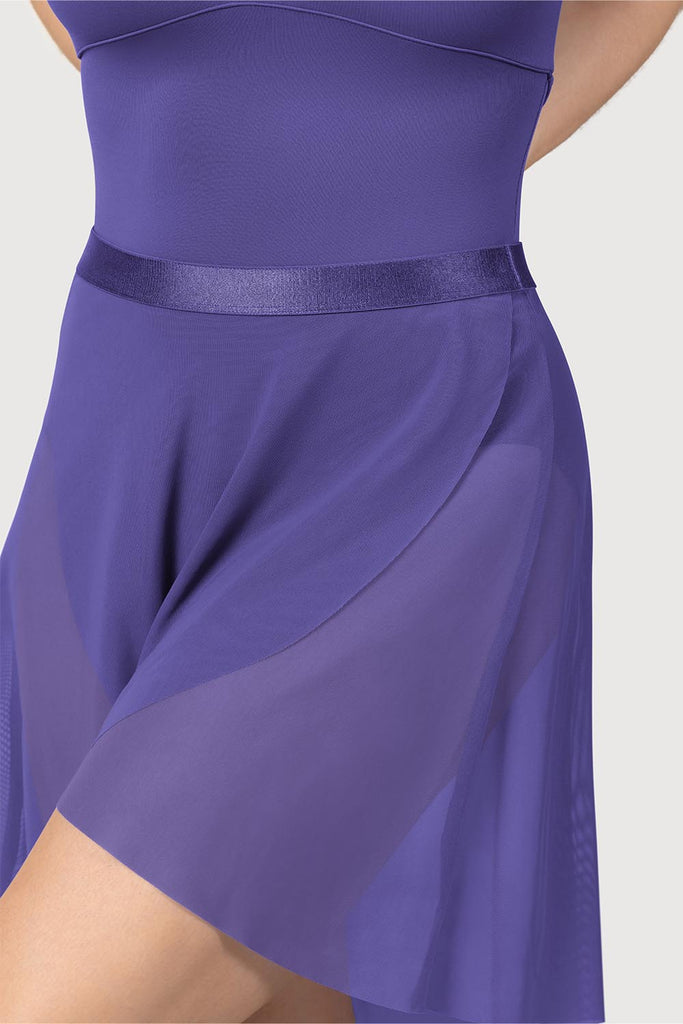  AM5166 - Mirella Womens Fixed Wrap Mesh Skirt in  colour
