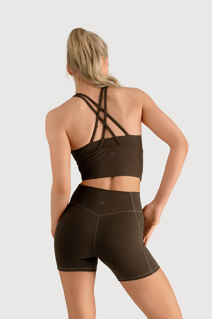  Z5480Y - Rib Sports Bra Top in  colour
