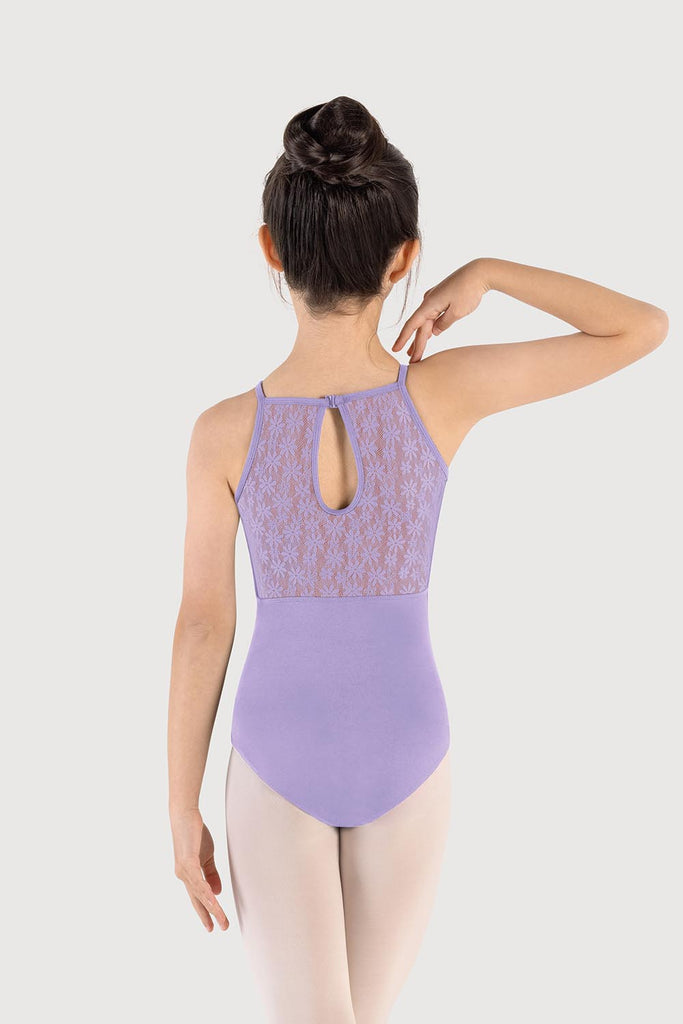 LM5493G - Mirella Lace Keyhole Back Girls Halterneck Leotard in  colour
