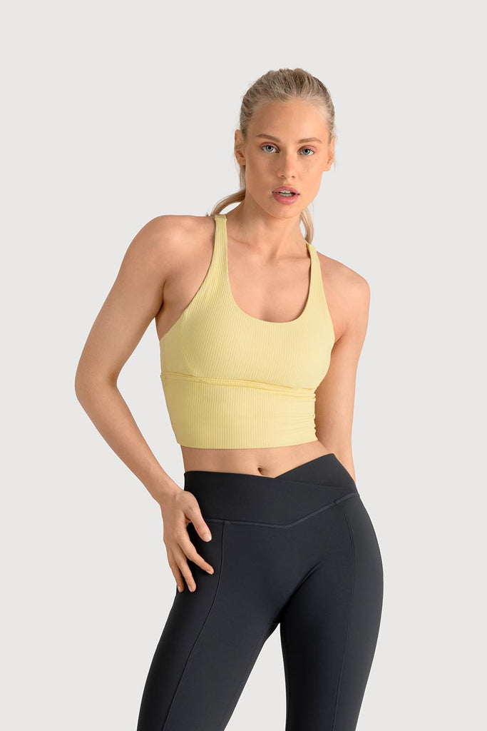  Z5480Y - Rib Sports Bra Top in  colour
