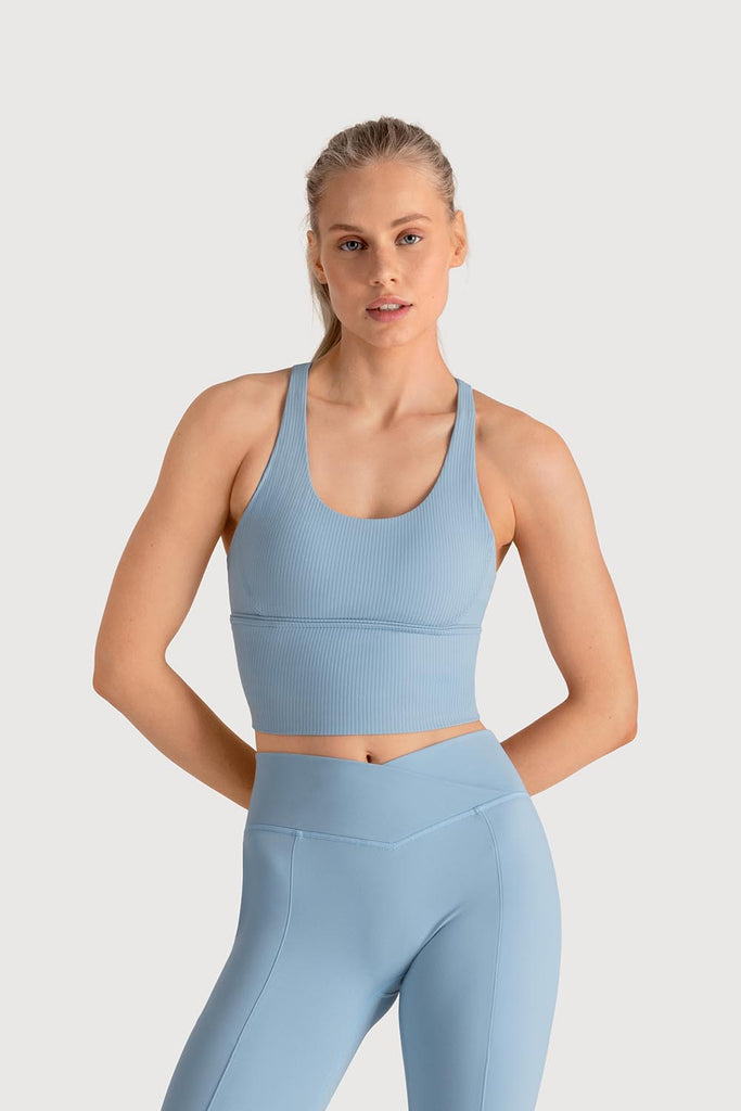  Z5480Y - Rib Sports Bra Top in  colour
