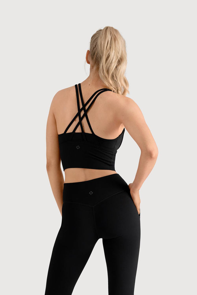  Z5480Y - Rib Sports Bra Top in  colour
