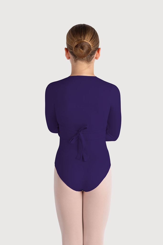  Z0858G - Bloch Overture Crossover Girls Long Sleeve Wrap Top in  colour
