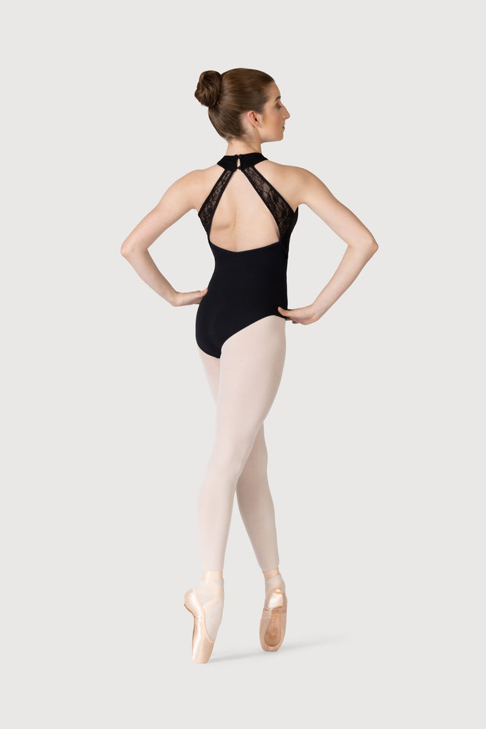  L56040 - Bloch Ebo Womens Lace Necked Leotard in  colour
