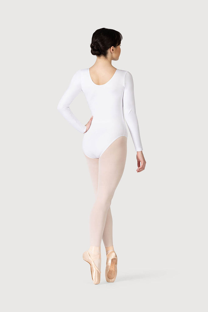  L0459 - Bloch Parla Gathered Long Sleeve Womens Leotard in  colour
