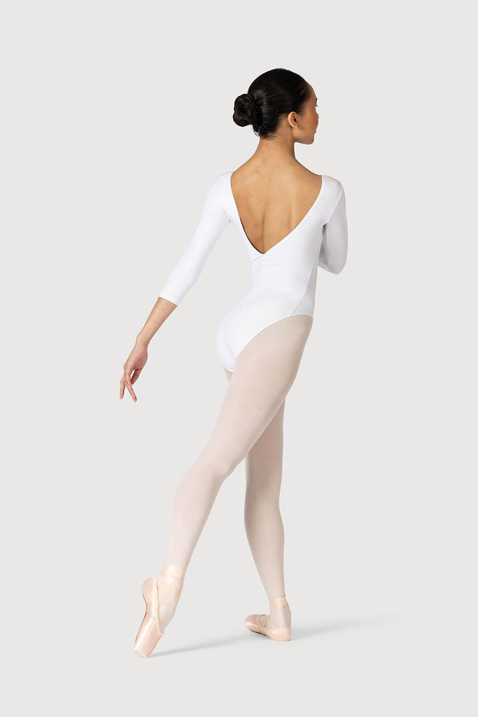  L0439 - Bloch Page Gathered ¾ Sleeve Womens Leotard in  colour
