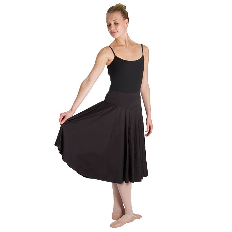 Circle Skirt Outfit Black Skirt Knee Length Pleated Black Wool