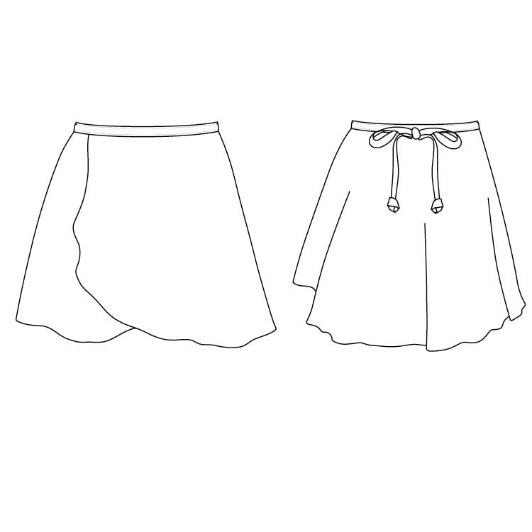 A0781L – Bloch Gianna Womens Wrap Skirt