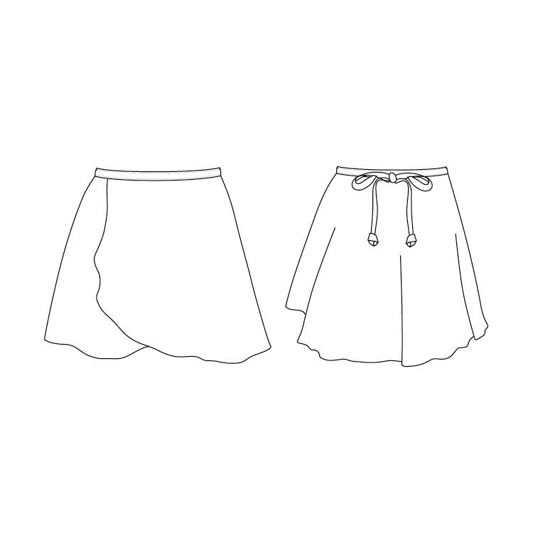 A0732G – Bloch Georgina Short Tie Girls Skirt