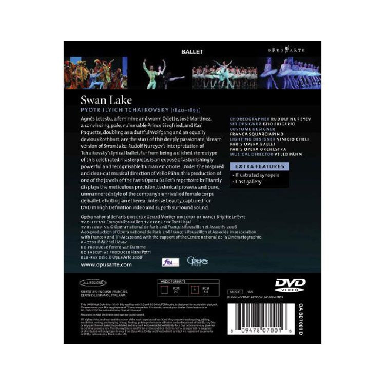 70194 - Paris Opera. Swan Lake 70194 - Paris Opera. Swan Lake DVD in  colour
