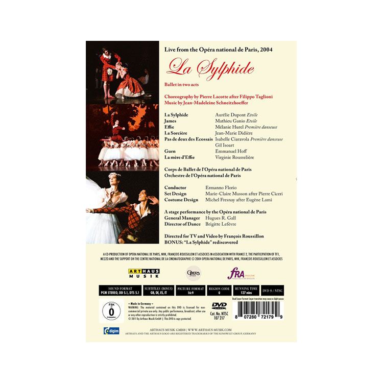 70193 - The Paris Opera. La Sylphide DVD 70193 - The Paris Opera. La Sylphide DVD in  colour
