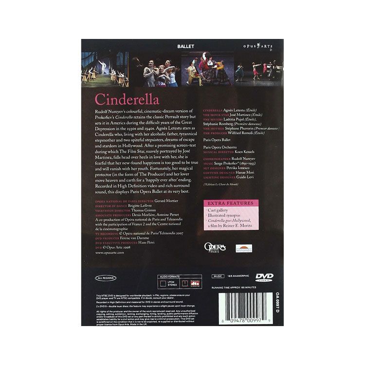 70192 - Paris Opera. Cinderella DVD 70192 - Paris Opera. Cinderella DVD in  colour
